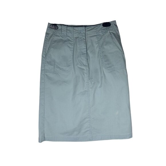 Talbots Womens Light Blue Stretch Cotton Skirt With Front & Back Pockets‎ Size 2 - Picture 1 of 7